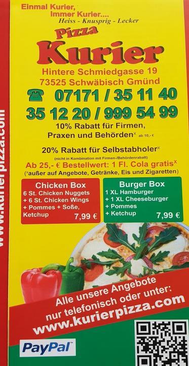 Pizza Kurier und -Heimservice